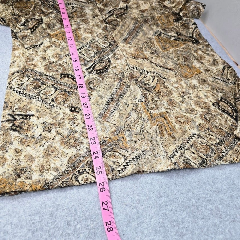 Vtg 90s Y2K Chico's Top L Paisley Fairy‎ Romantic Whimiscal Forest Fall Sheer - Picture 6 of 10